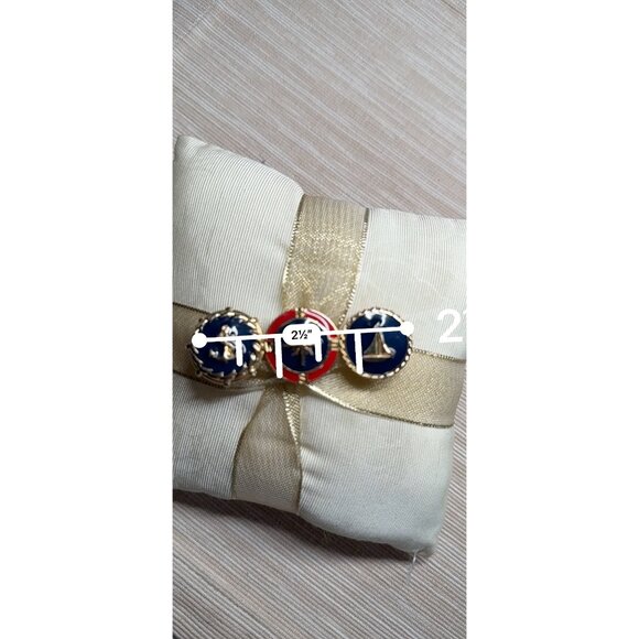 Vintage Nautical-Themed Gold-Tone Brooch Pin Trio Anchor Compass & Sailboat - Picture 10 of 10